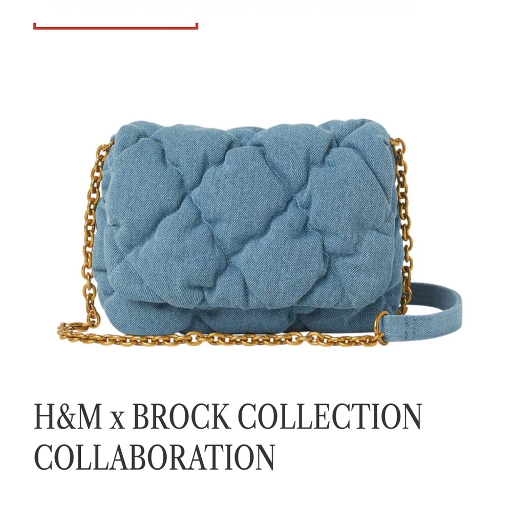 H&M x Brock collection small quilted bag , crossbody.